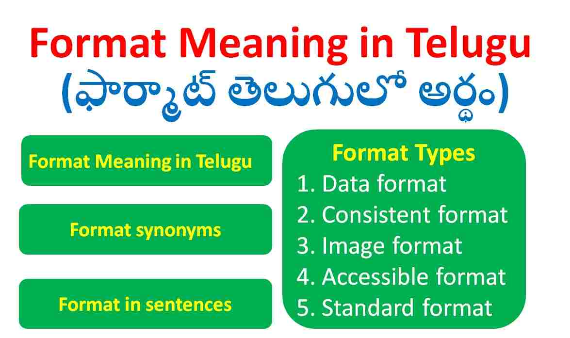 Format Meaning in Telugu (ఫార్మాట్ తెలుగులో అర్థం)