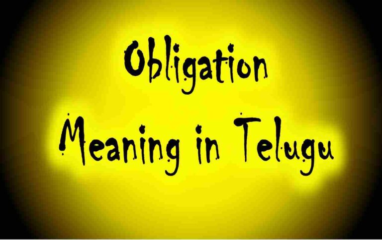 Legal Obligation Meaning In Telugu