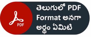 PDF Meaning in Telugu language