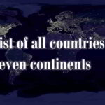 All countries list continent wise