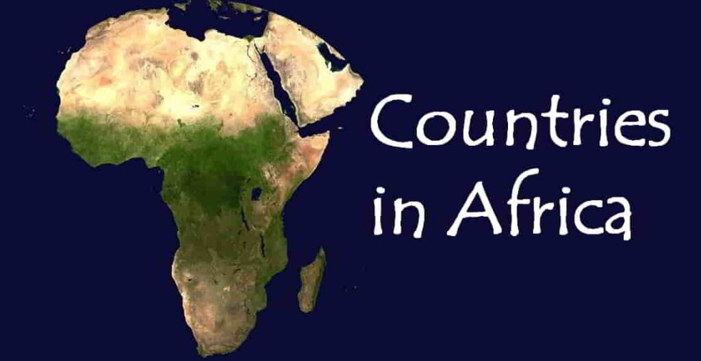 Complete list of countries in the African continent