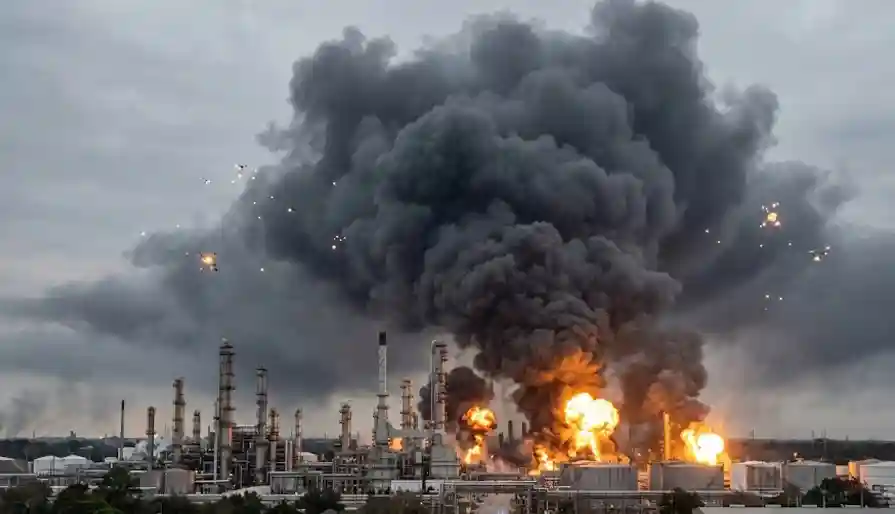Massive Drone Attack Targets Moscow Oil Refinery