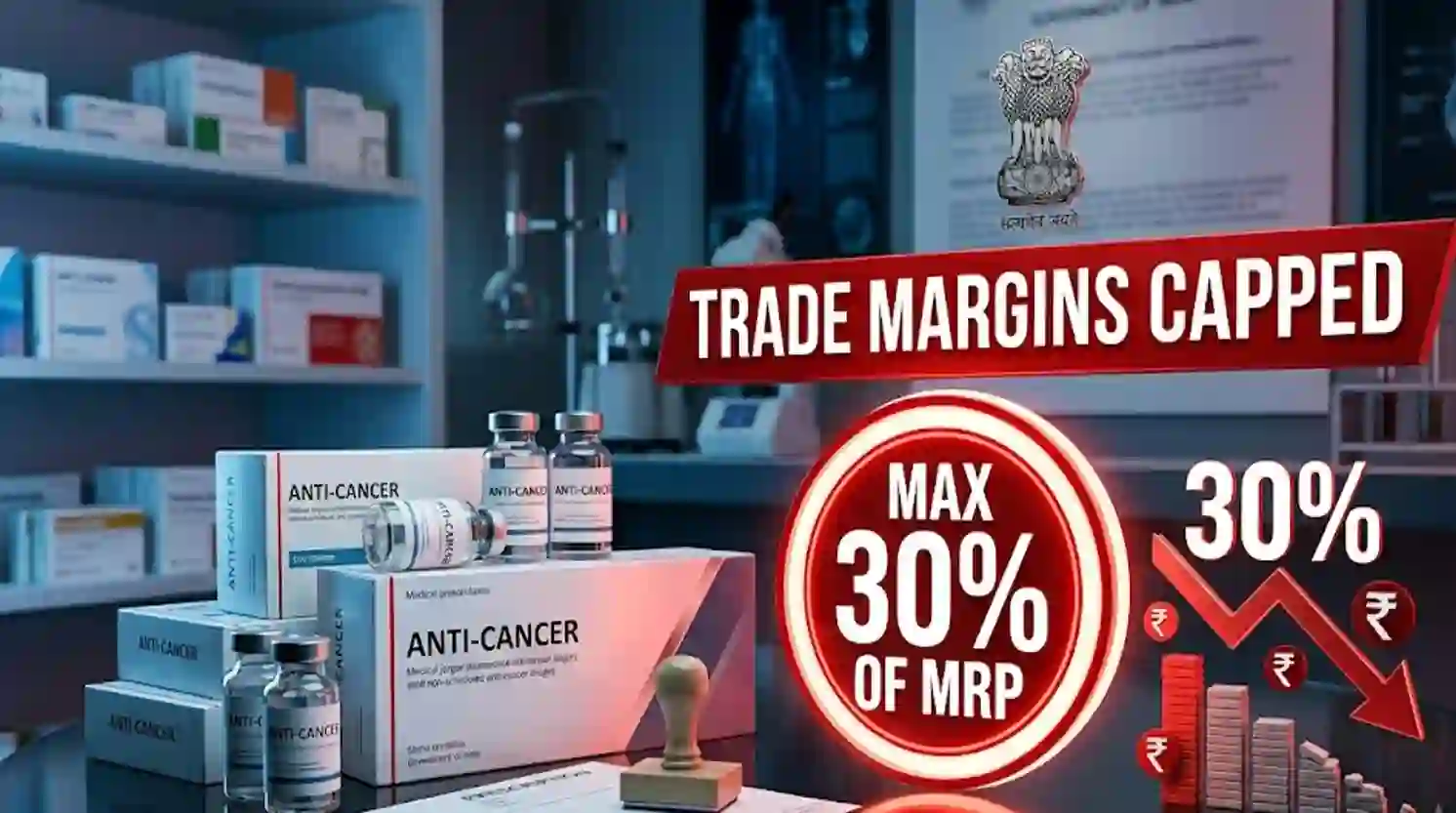 Government Caps Trade Margins on Non-Scheduled Anti-Cancer Drugs at 30% of MRP